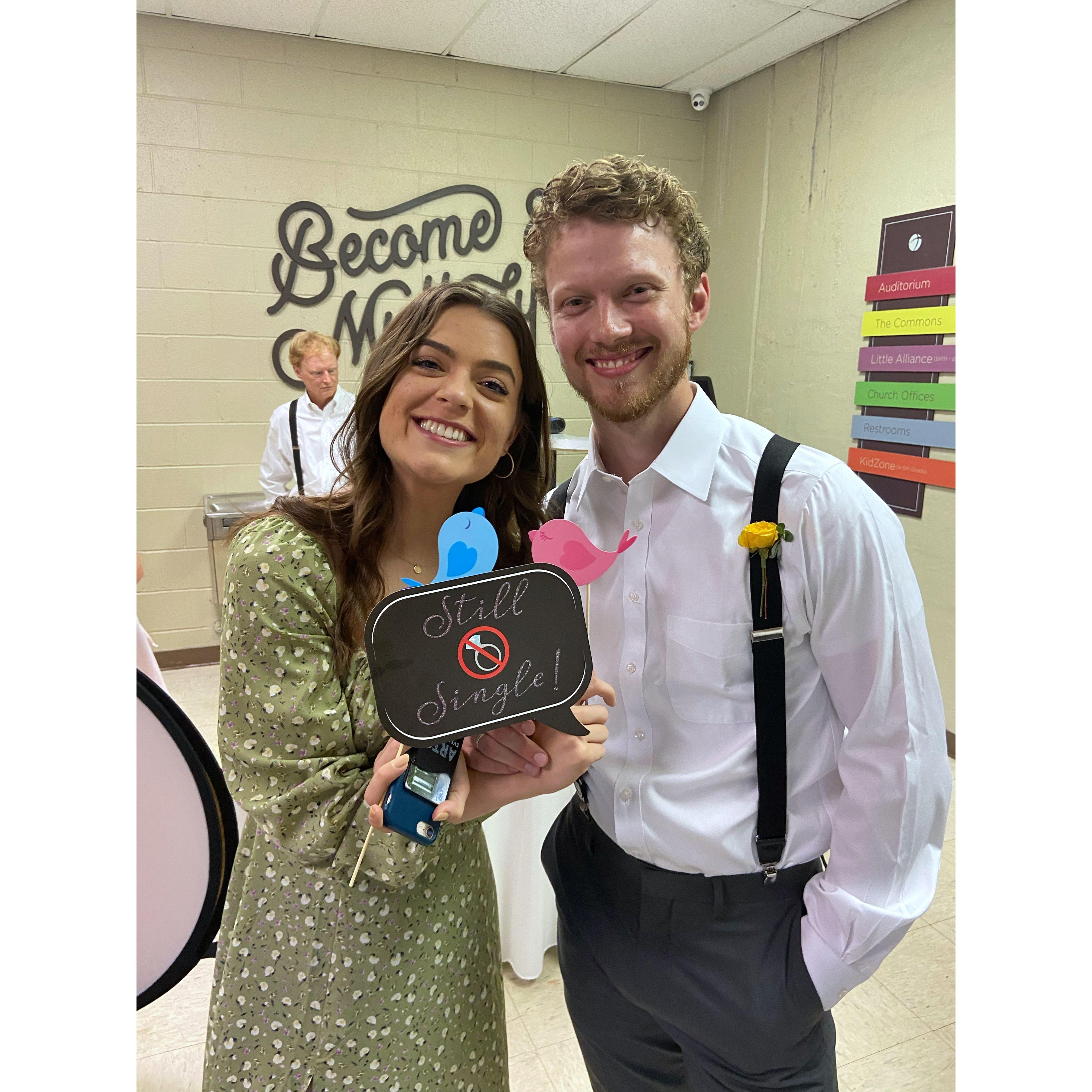 Attending our first wedding together as a couple