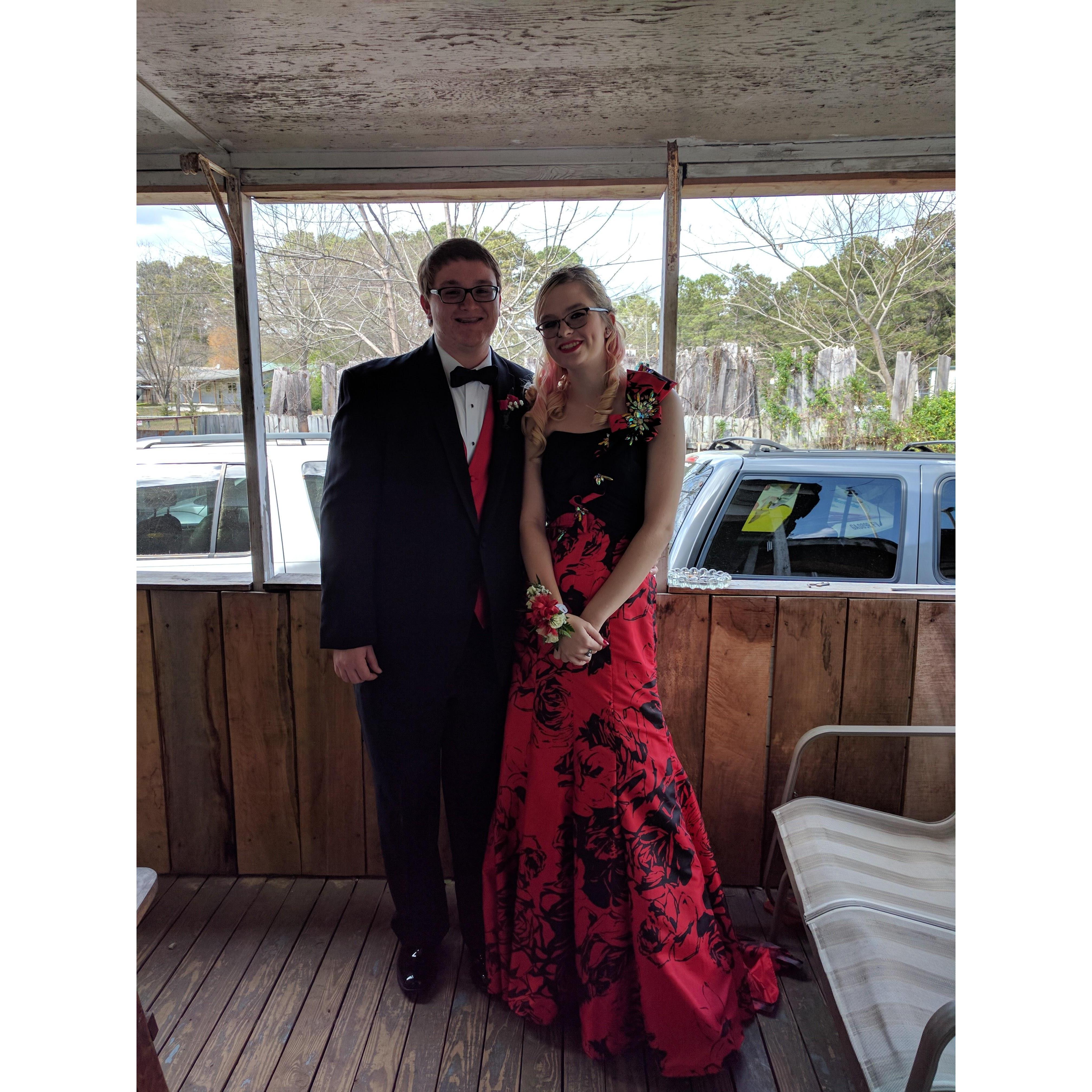 This is our picture for Katie's Senior Prom. 2017