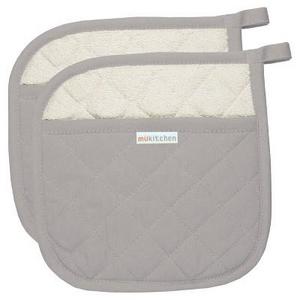 MU Kitchen - Herringbone Potholder Set Nickel - Mu Kitchen