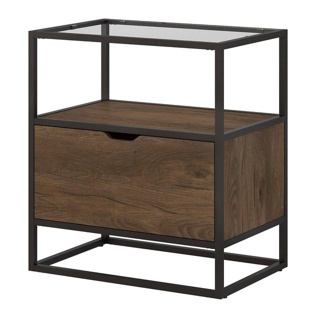 Anthropology File Cabinet Rustic Brown Embossed - Bush Furniture