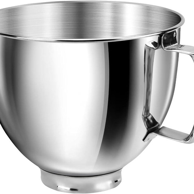 Replacement 5qt Stainless steel Bowl, Compatible with all 4.5 and 5 qt KitchenAid Artisan Tilt Head Stand Mixers KSM150, RRK150, KSM100, K45SS, KSM75, KSM90, KSM95, K45, KSM103, KSM110, 5KSM125