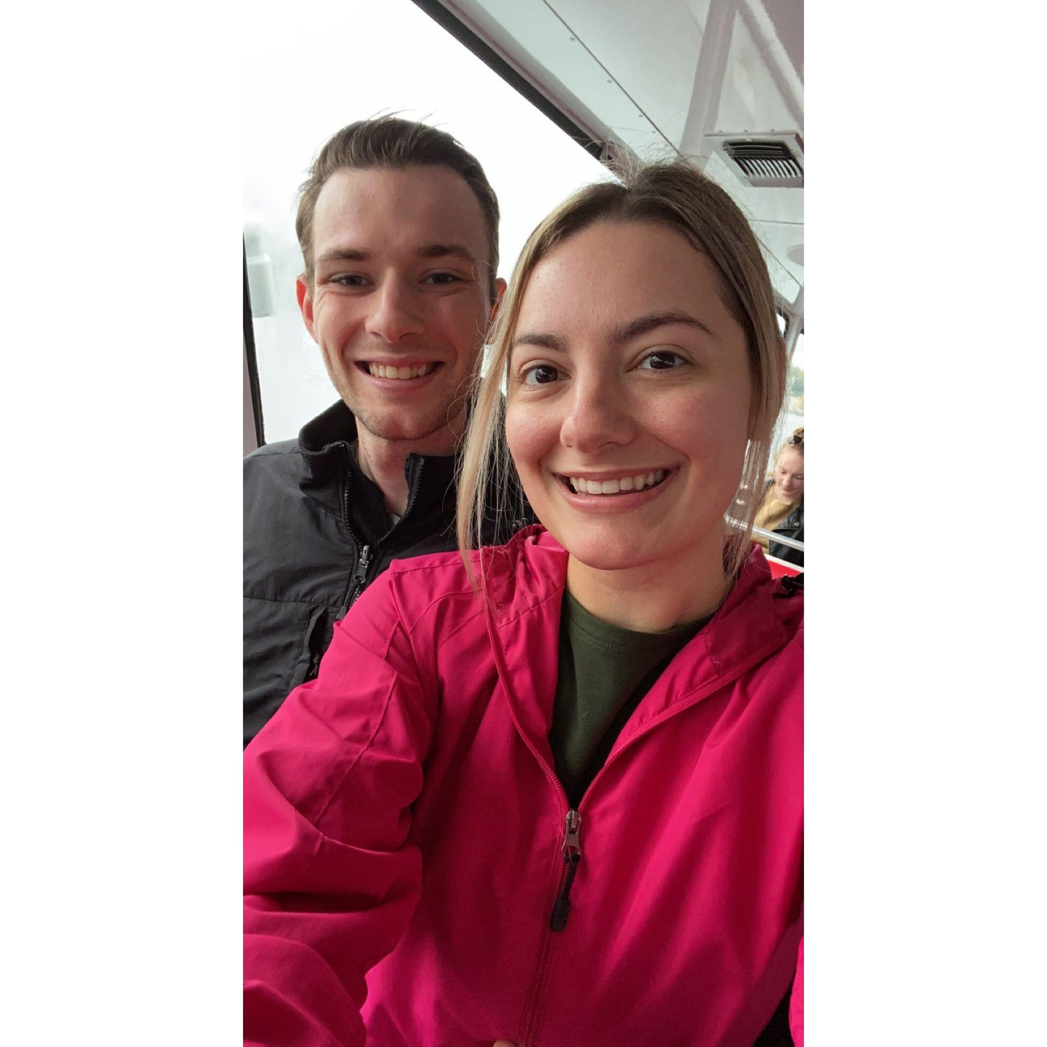On the ferry to Mackinac Island!