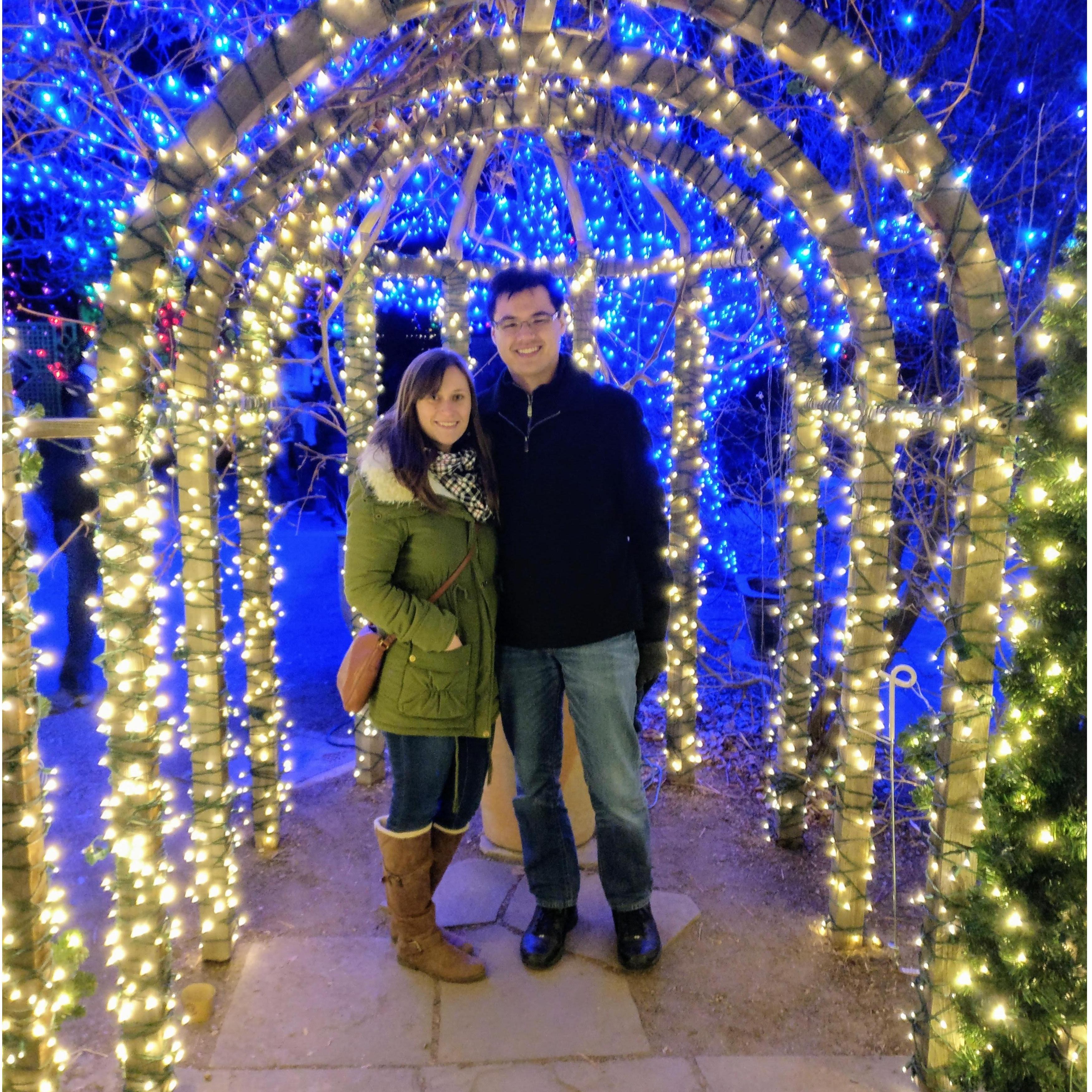 Holiday lights at Denver Botanical Gardens, Dec. 2018