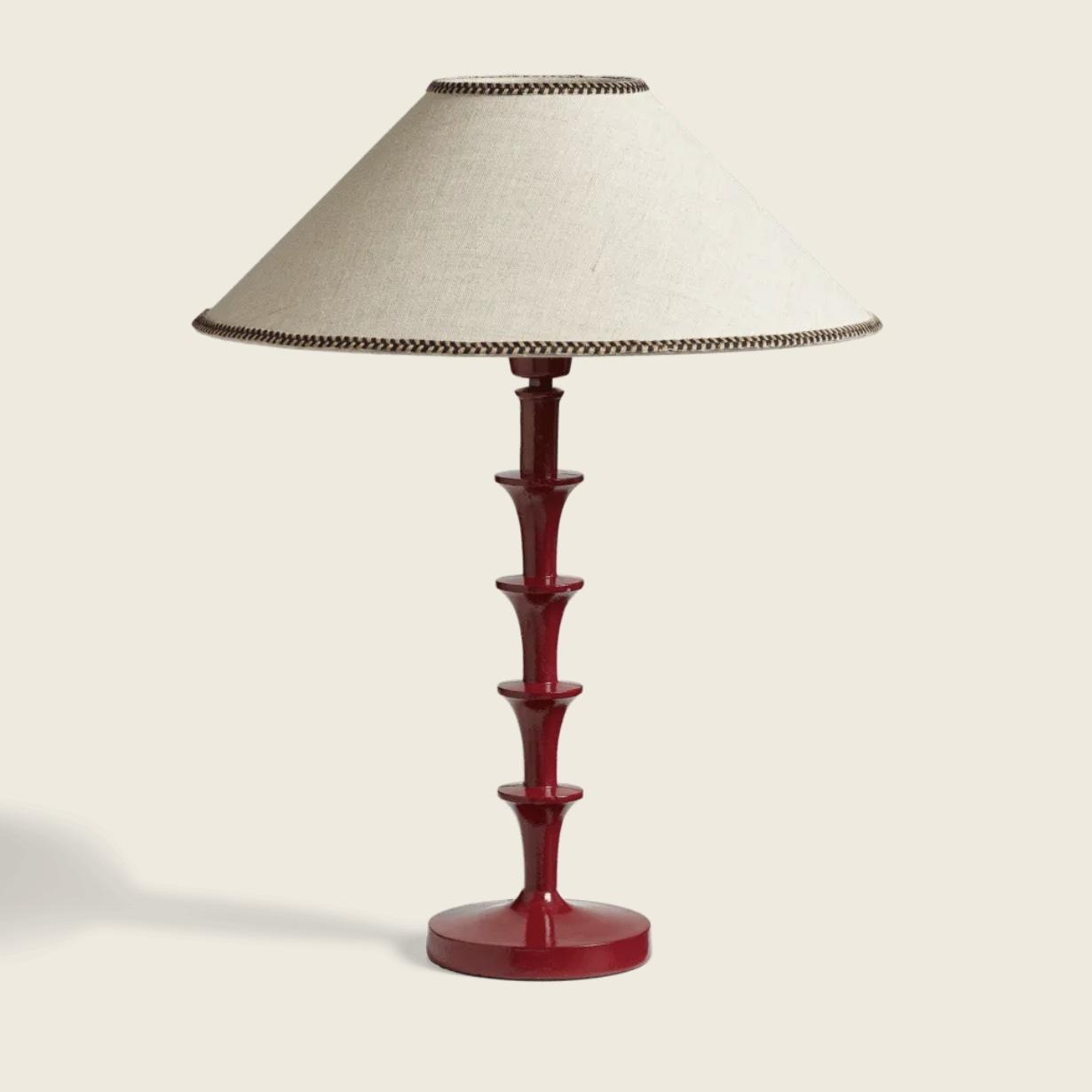 Clara Table Lamp - Dark Red | OKA