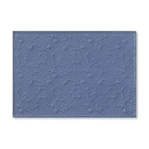Vine Floral Boutis Place Mats, Set of 4, Bijou Blue