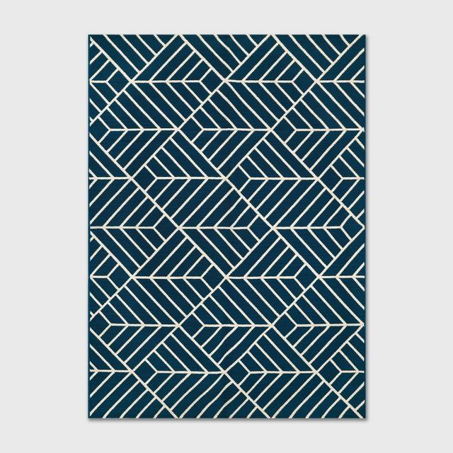5' x 7' Zig Zag Geo Outdoor Rug Teal - Project 62™