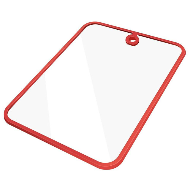 Kimiditt Glass Cutting Board,Tempered Glass Cutting Board for Kitchen Counter,Chopping Board with Non-Slip Edges,Hanging Hole,Scratch Resistant,Heat Resistant,8x12 inch