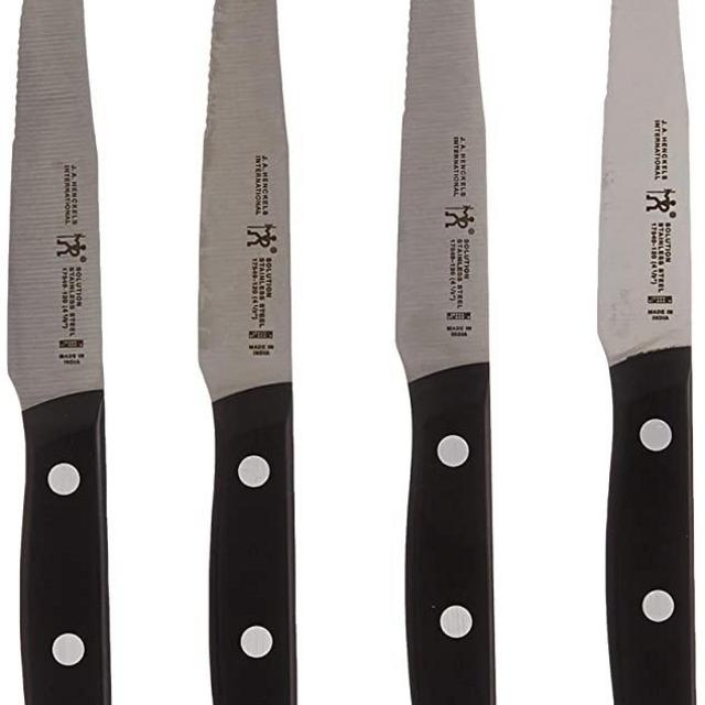 HENCKELS Solution Steak Knife Set, 4 pc, Black