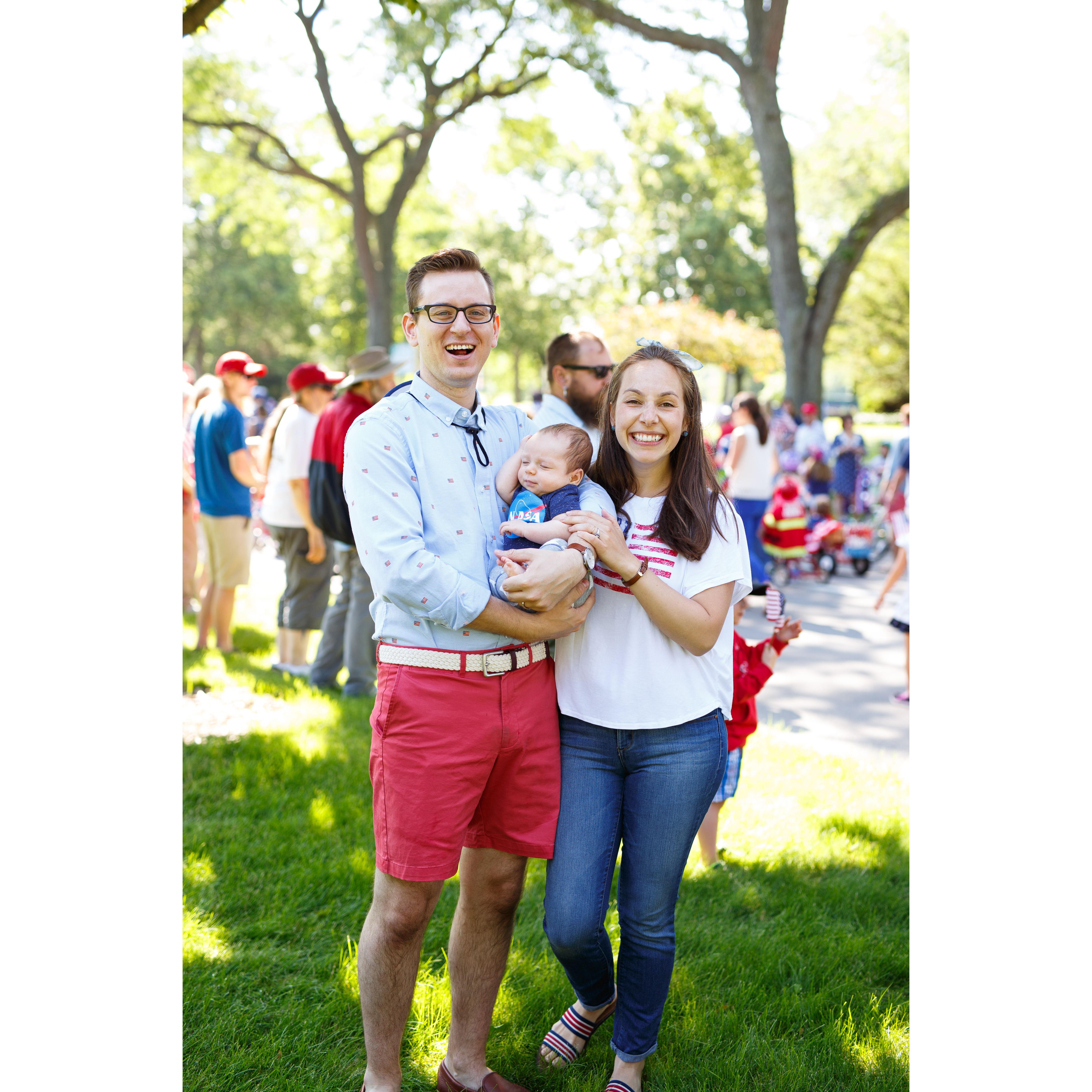 August first 4th of July Parade in our neighborhood, 2017