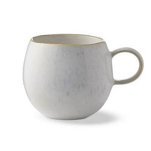 Drip Glaze Mugs White Set of 4