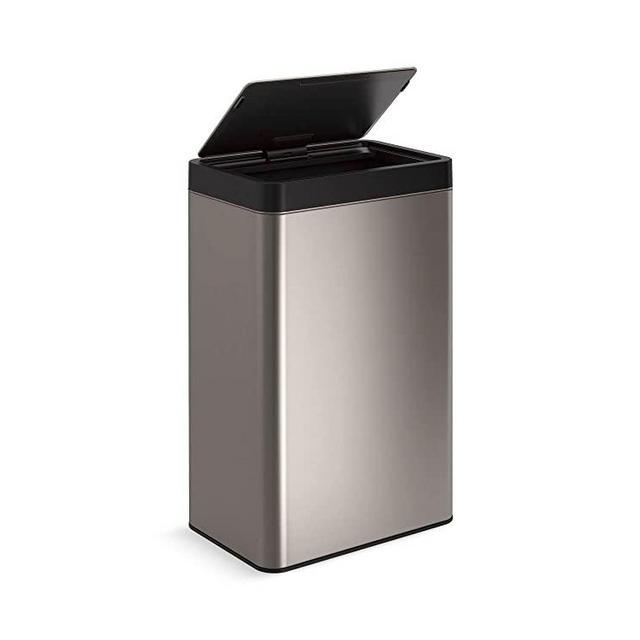 Kohler 13 Gallon Motion Sensor Hands-Free Trash Can with Liner and Quiet Close Lid