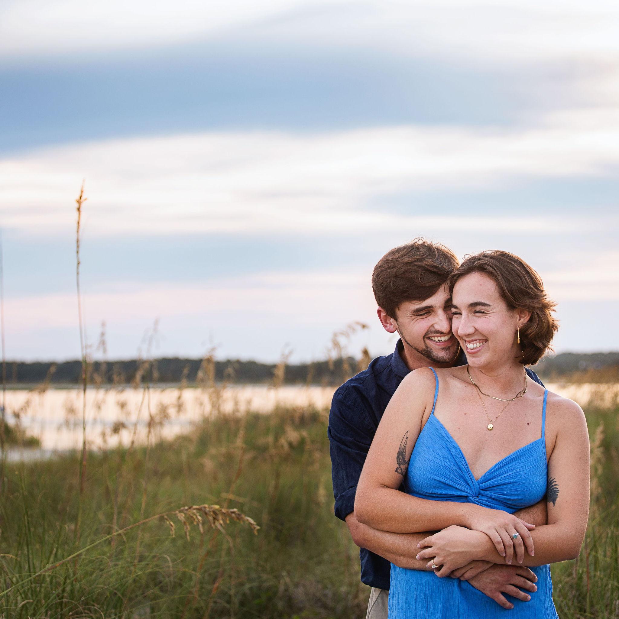 Engagement photo shoot at Wrightsville Beach