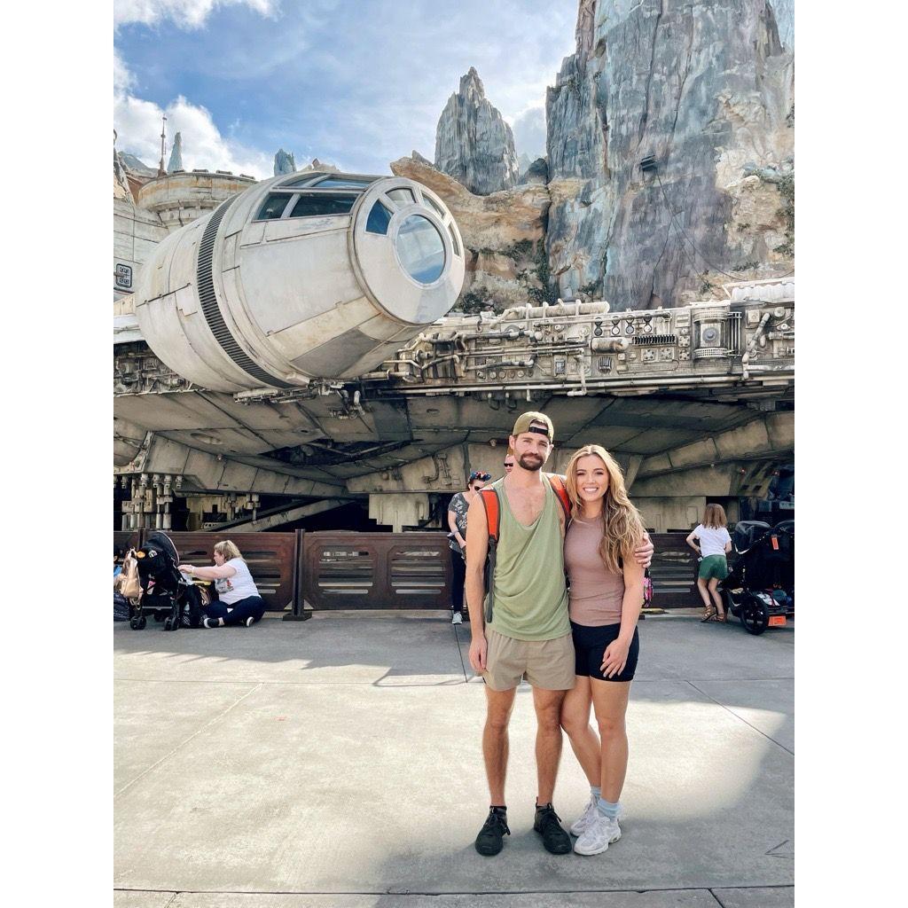 The Millenium Falcon in Galaxy's Edge in Disney's Hollywood Studios in 2021