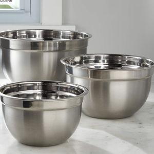3-piece mixed sizes Stainless Steel Bowls + Reviews | Crate & Barrel