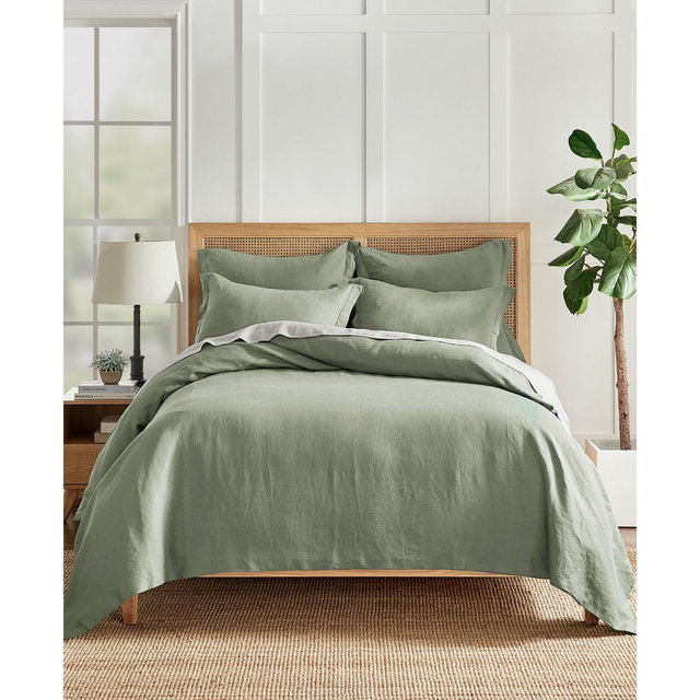 Levtex Washed Linen Solid Duvet Cover, King/California King