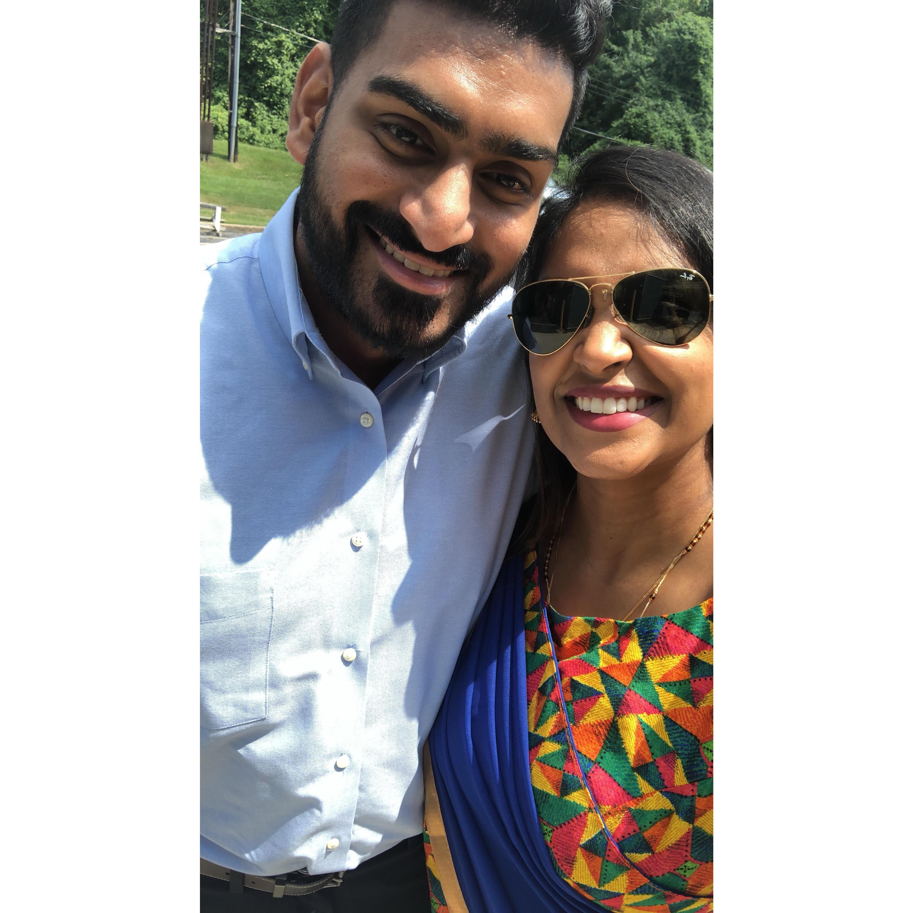 Celebrating with family for Rosa kutty's baptism