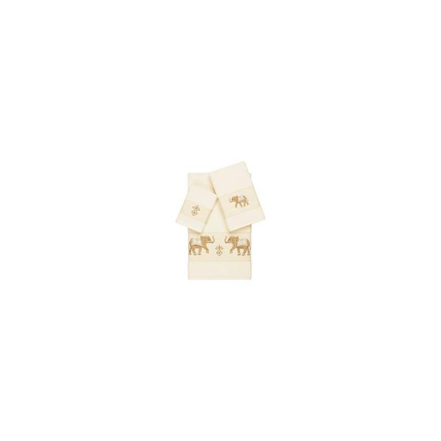 Quinn Embellished Bath Towel Set Cream - Linum Home Textiles