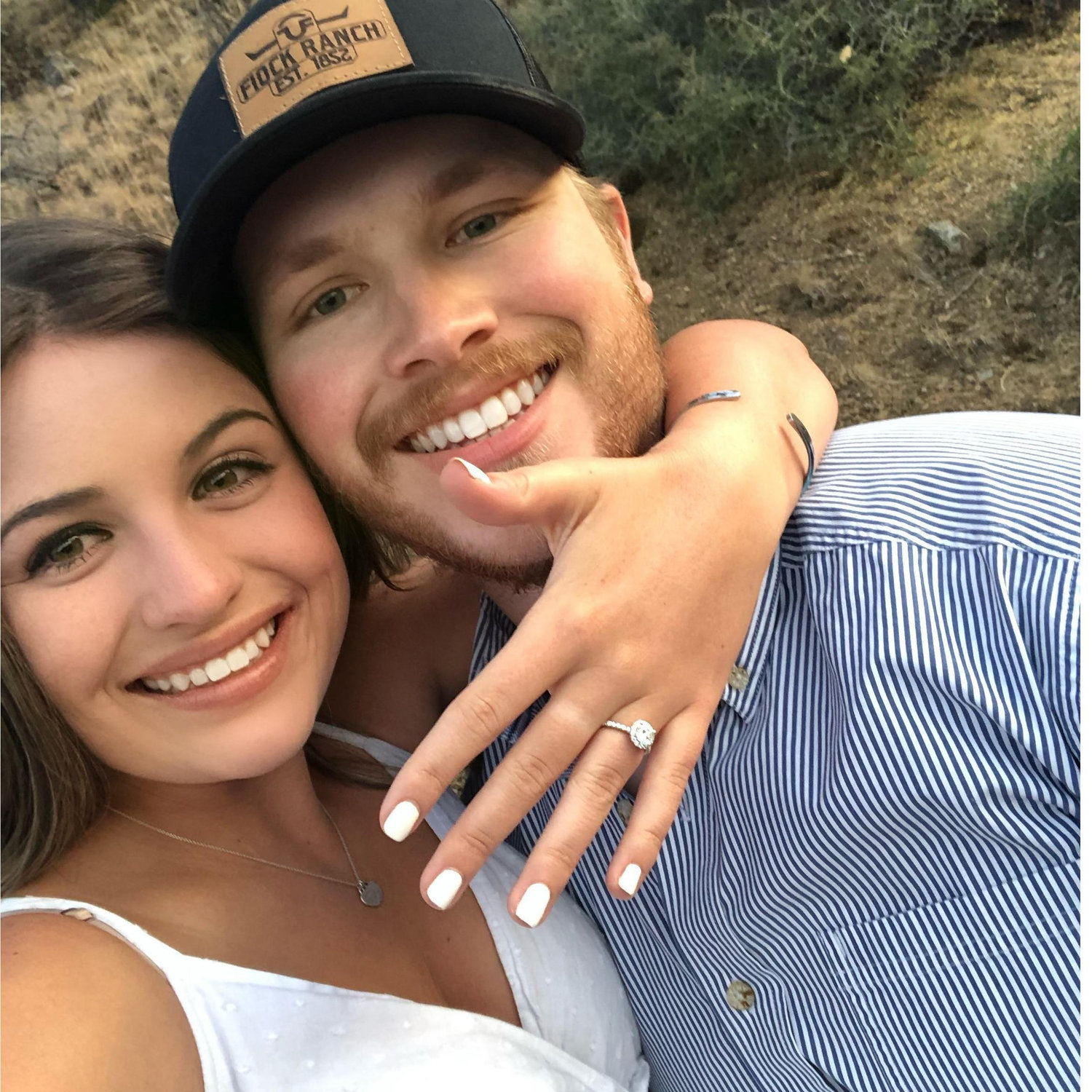 July 24, 2020, the day we got engaged!! My eyes are swollen in this after I had been crying like crazy. Trevor took me up the mountain we had gone 2 years ago and completely surprised me.