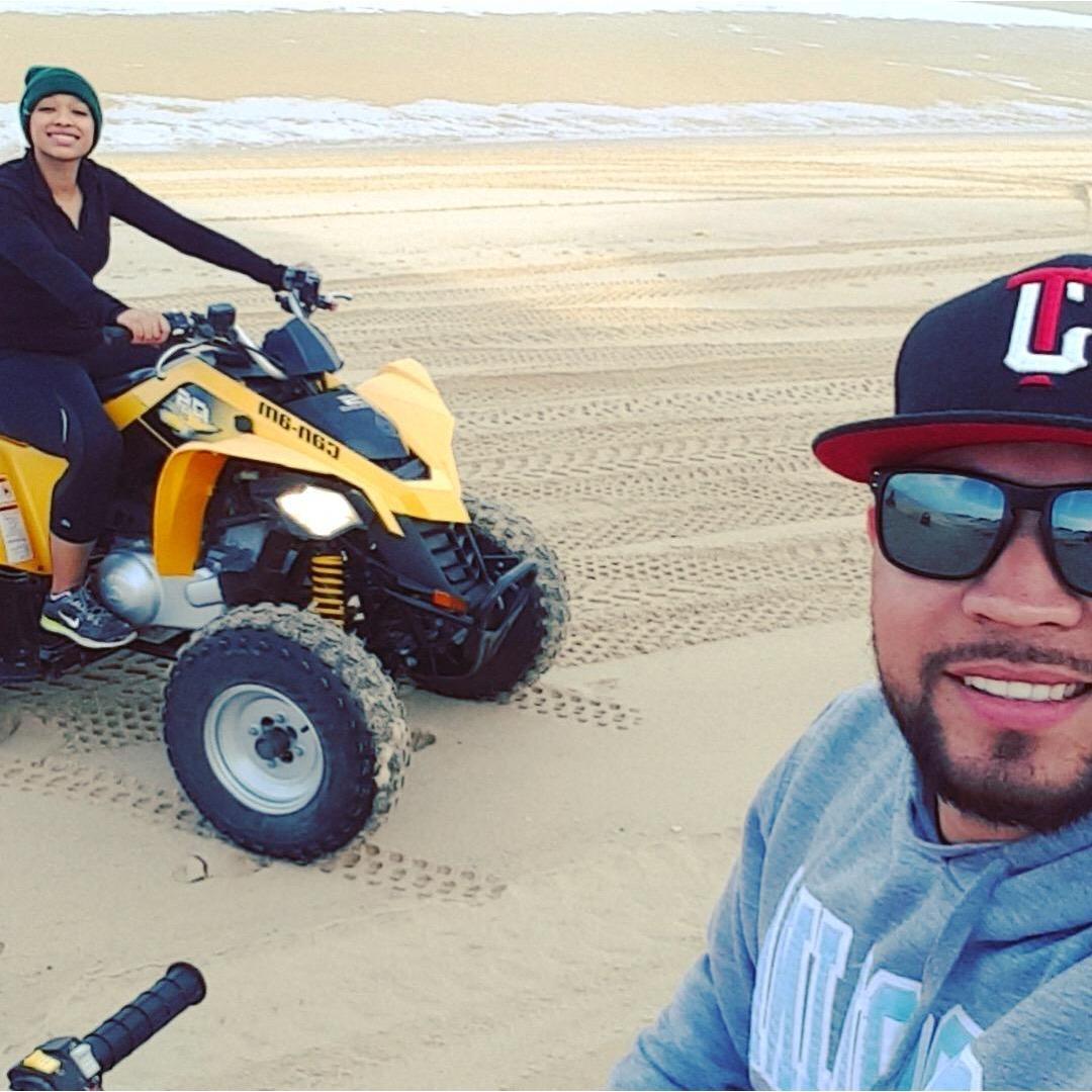 Right before Oscar flipped his ATV...