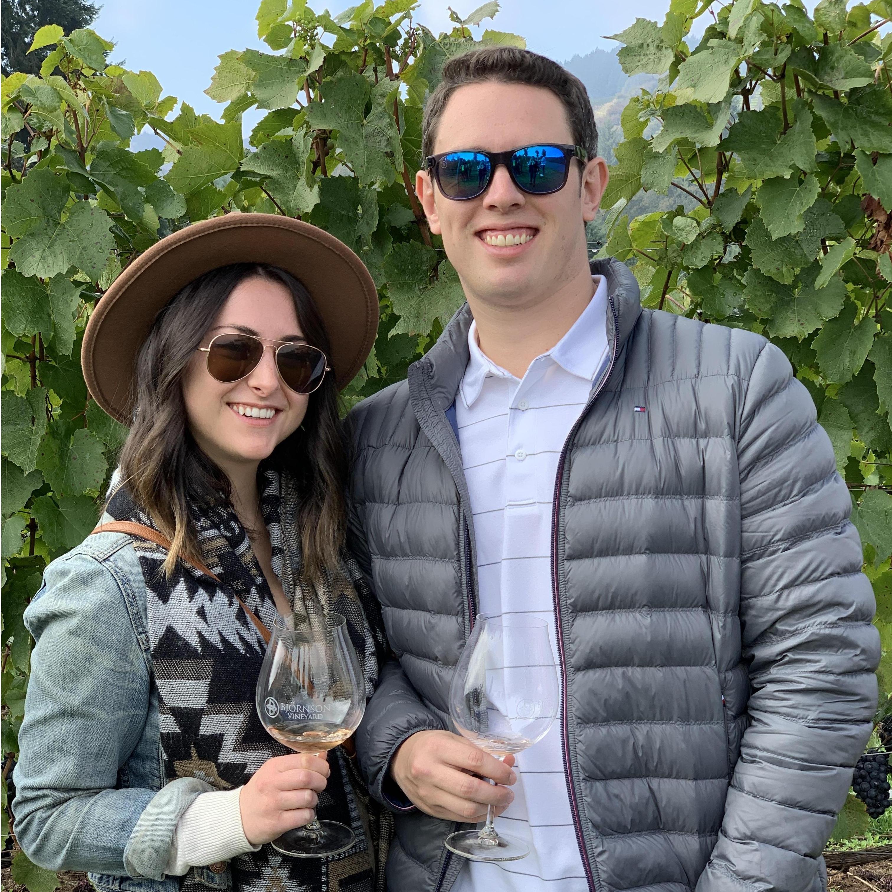 Oct 2019: Having a grape time wine tasting in the Willamette Valley with friends.