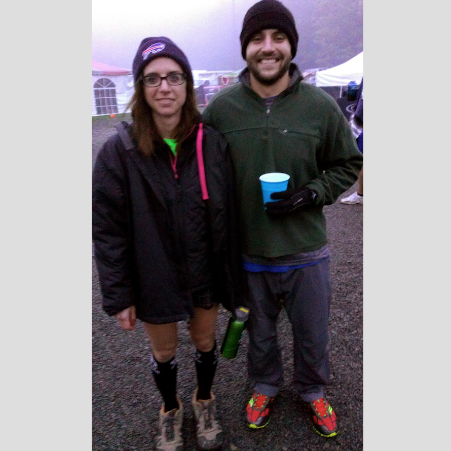 One of my favorite pictures of us... because we look homeless, after being up for over 24 hours running trails through a monsoon in the backwoods of West Virginia. Dey Bow Bow!