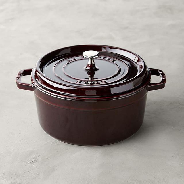 Staub Enameled Cast Iron Round Dutch Oven, 5 1/2-Qt., Grenadine