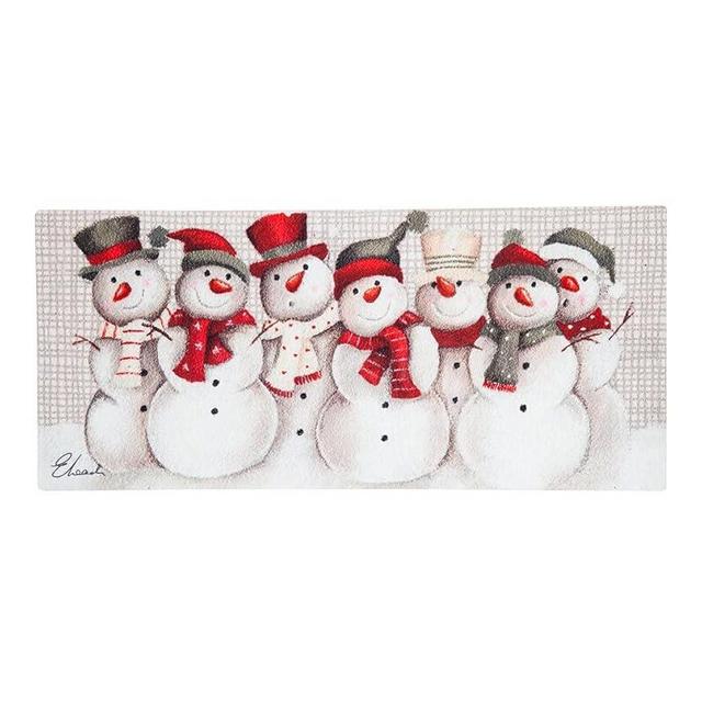 TUNIU Evergreen White & Red Snow Friends Sassafras Doormat Insert Welcome doormats, Indoor and Outdoor doormats, Funny Doormat, Housewarming Gifts Welcome Mat 18x30 Inch