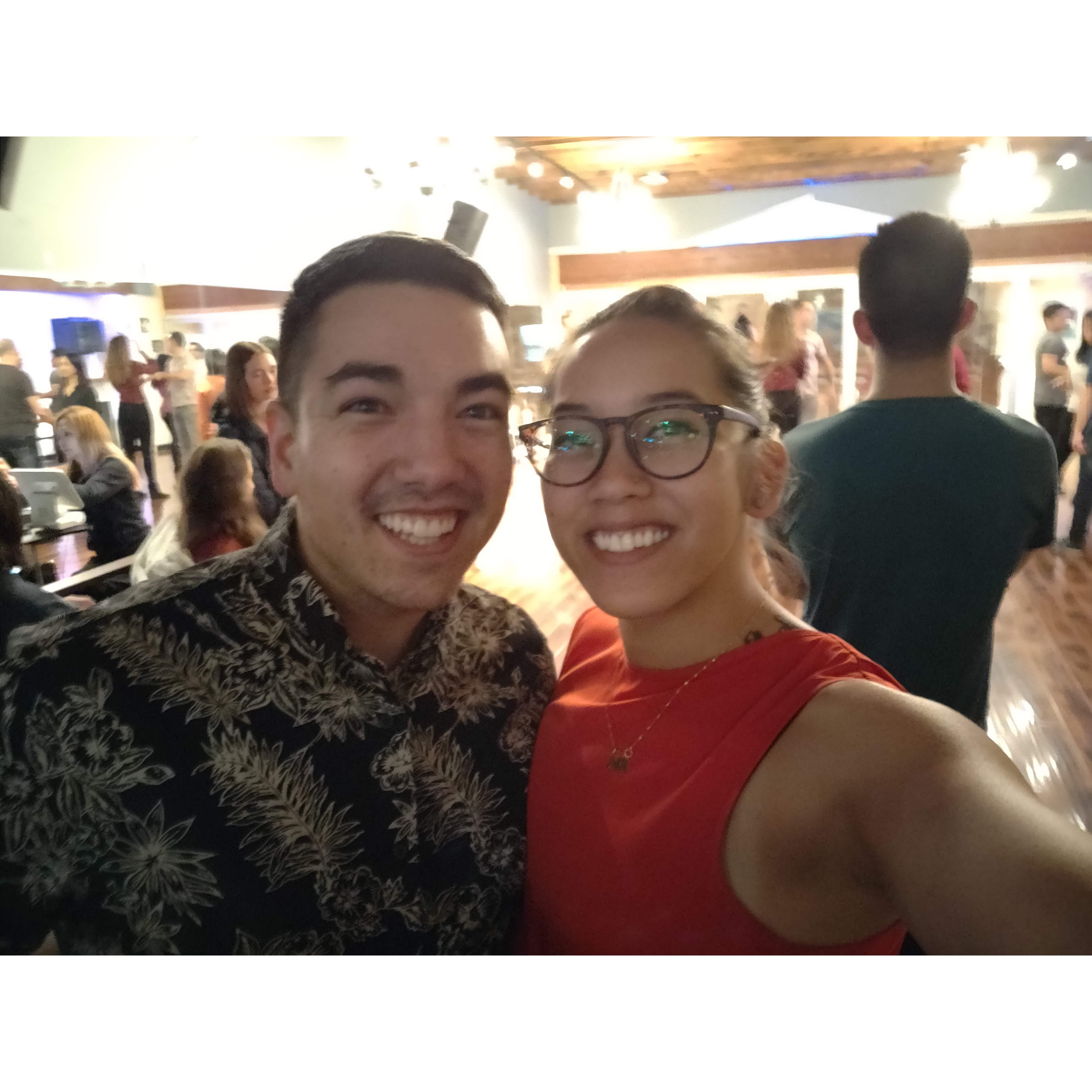 Showing Tom one of my hobbies! We took a bachata class in WA!