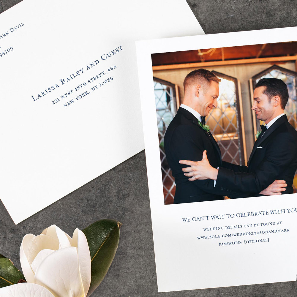 Winstead Portrait | Linen | Zola Wedding Invitations