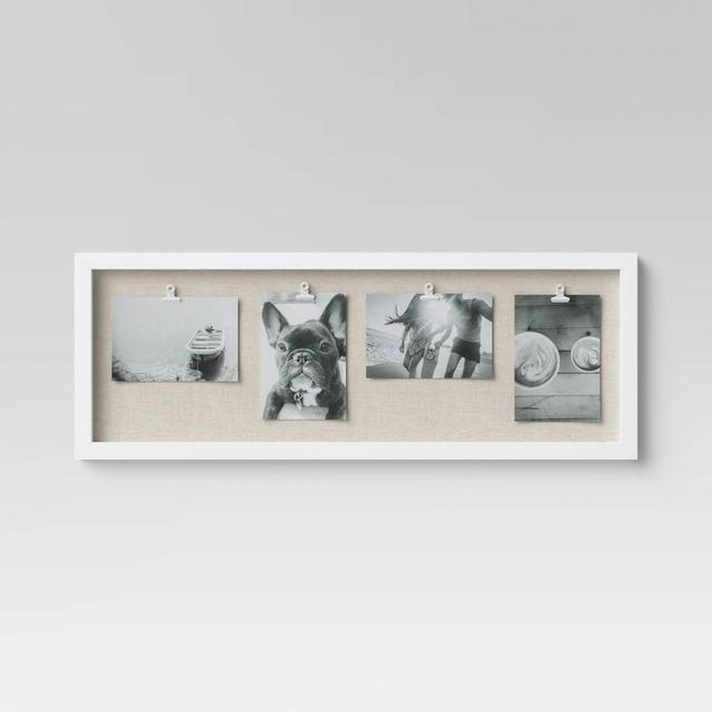 Horizontal Clip Multiple Images Photo Frame White - Threshold™