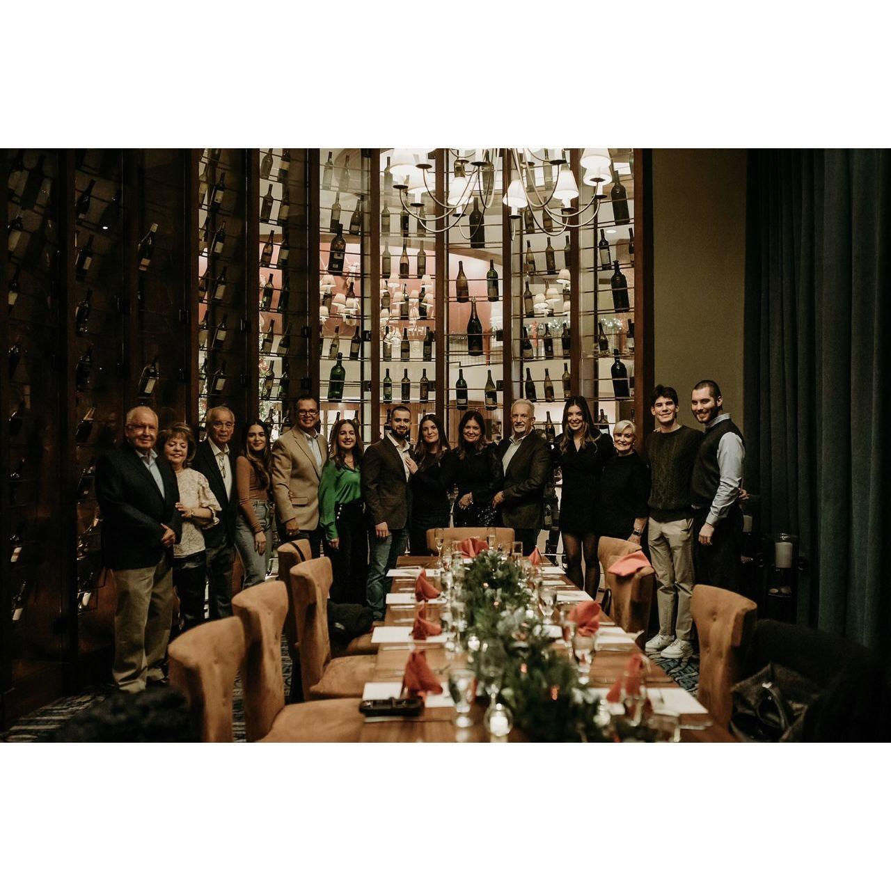 The night we got engaged, Daniel and our families surprised Caroline with an engagement dinner!