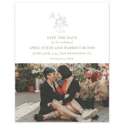 Bright Sage, Green Wedding Digital Save the Date - Keole Photo