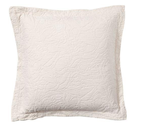 Valerie Floral Matelasse Euro Sham Cover - Ivory