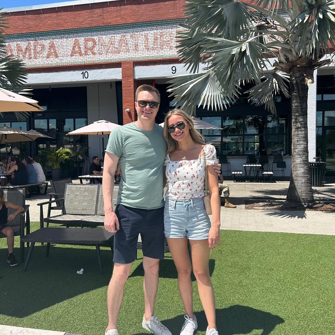 Lizzie's first trip visiting Tampa (Travis' home town)