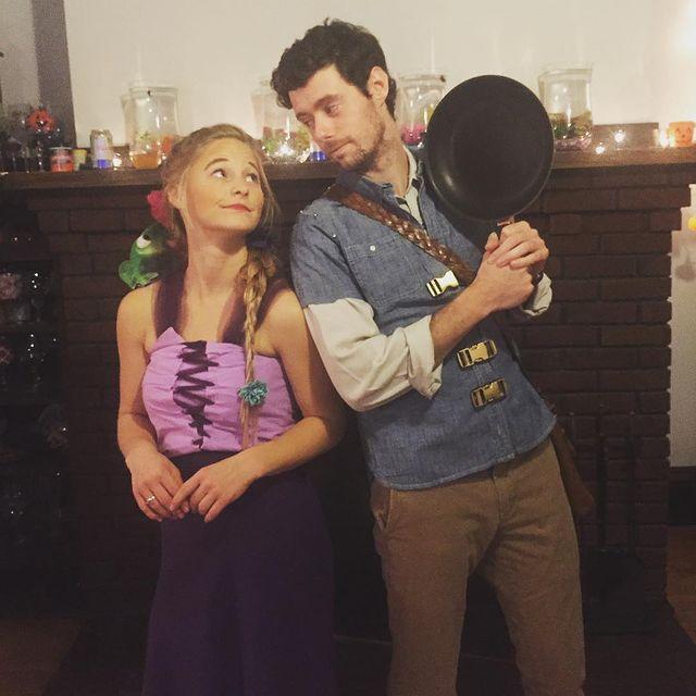 Rapunzel and Flynn Ryder (from the movie Tangled)