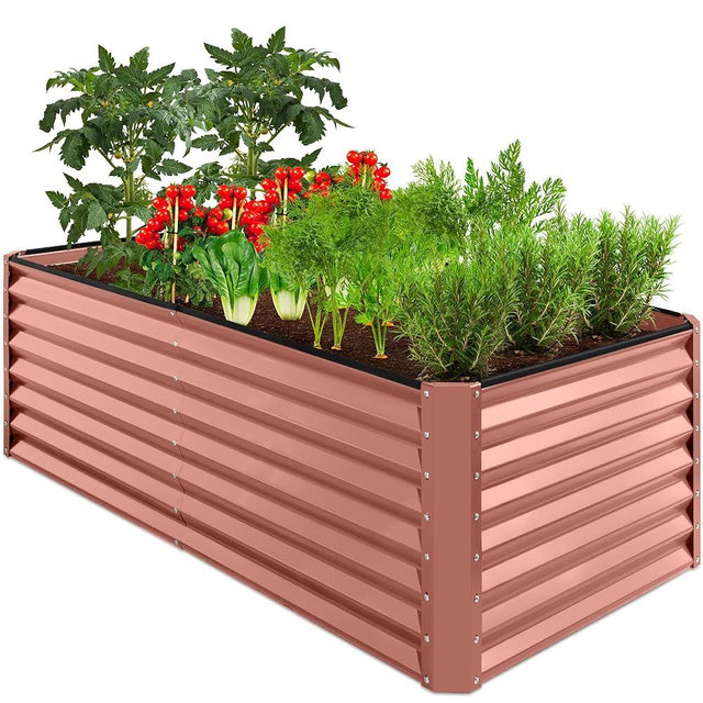 Best Choice Products 6x3x2ft Outdoor Metal Raised Garden Bed, Deep Root Box Planter for Vegetables, Flowers, Herbs, and Succulents w/ 269 Gallon Capacity - Terracotta