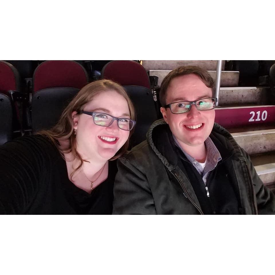 John's first hockey game! (And when he discovered he was not a big fan of hockey)