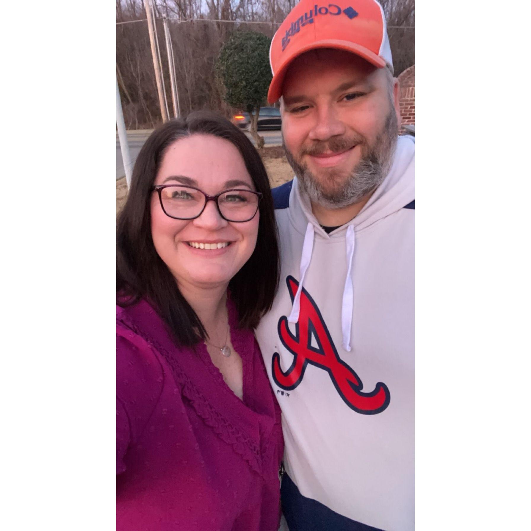 December 10, 2023: Walking into the Chambers house for Kristin's birthday dinner.