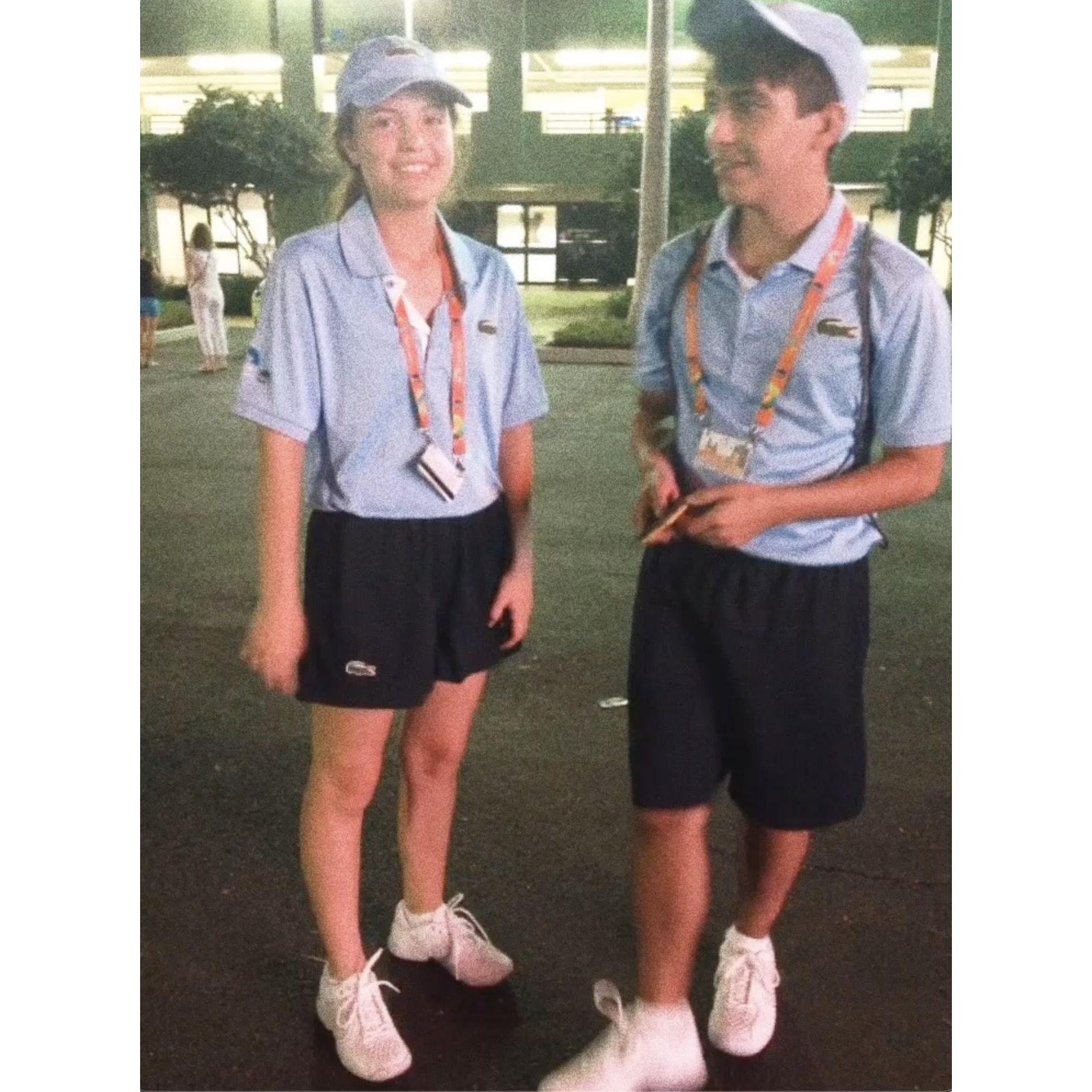 Working together as ball people at the Miami Open 🎾