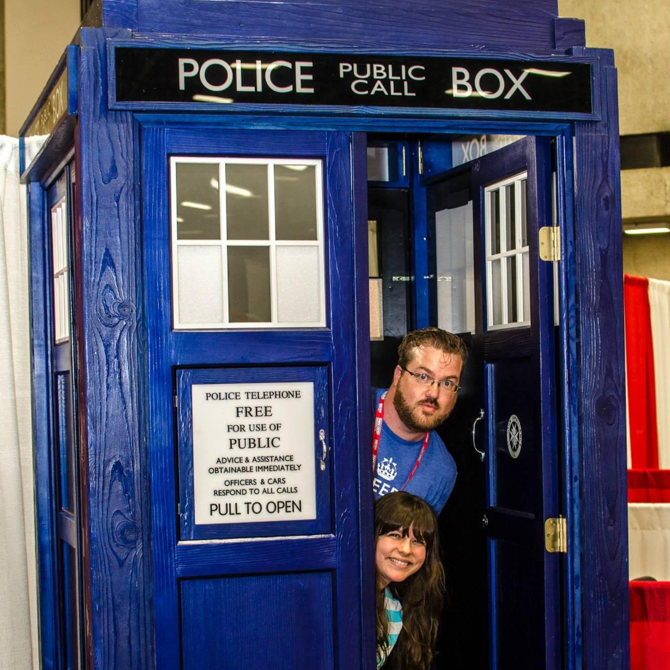 At comic-con in Dallas a few months after we met. Kyle confessed he bought our tickets right after our first date!