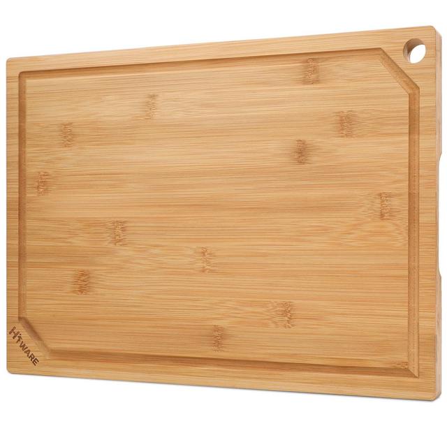 Large Bamboo Cutting Board for Kitchen with Juice Groove