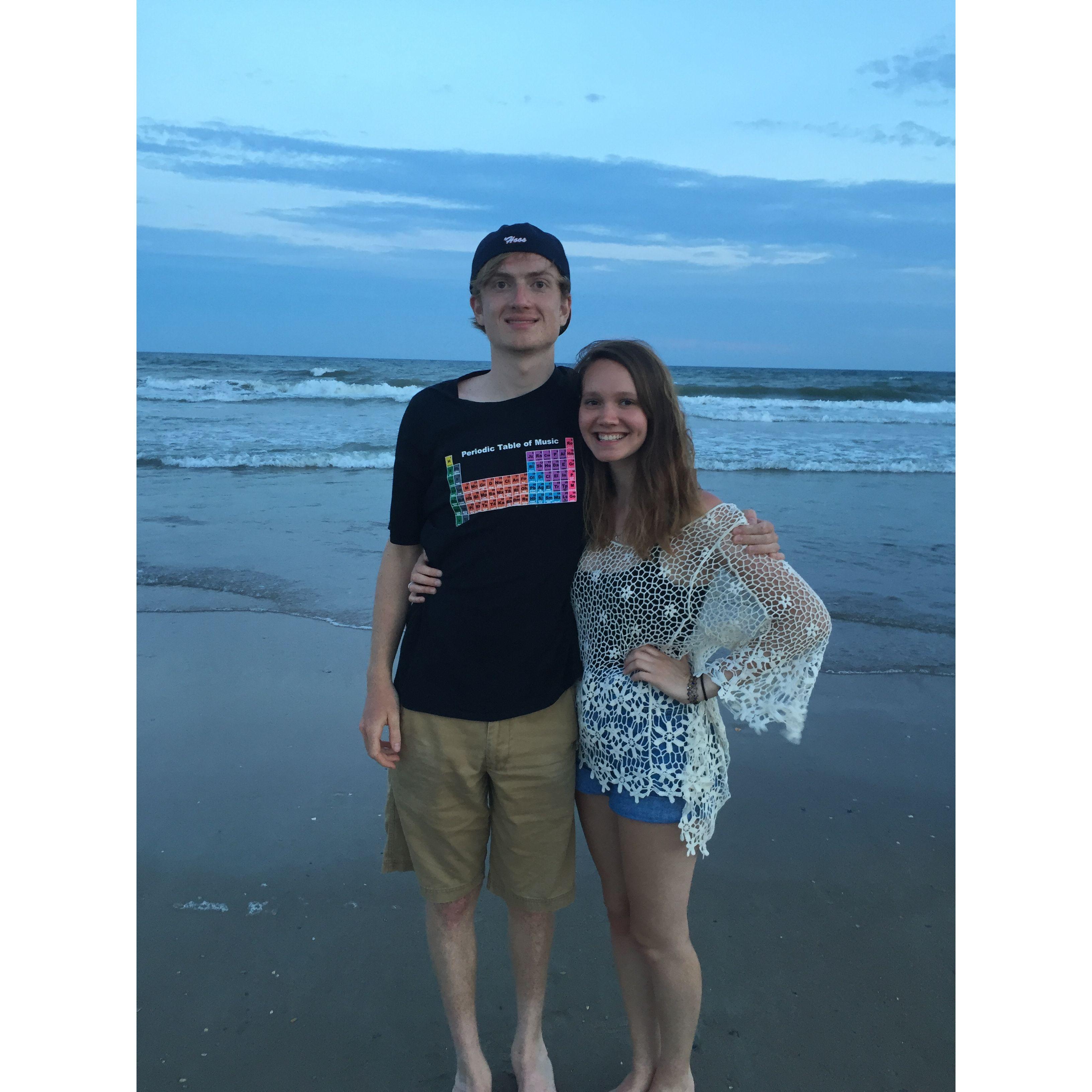 First beach trip together at Emerald Isle, NC.