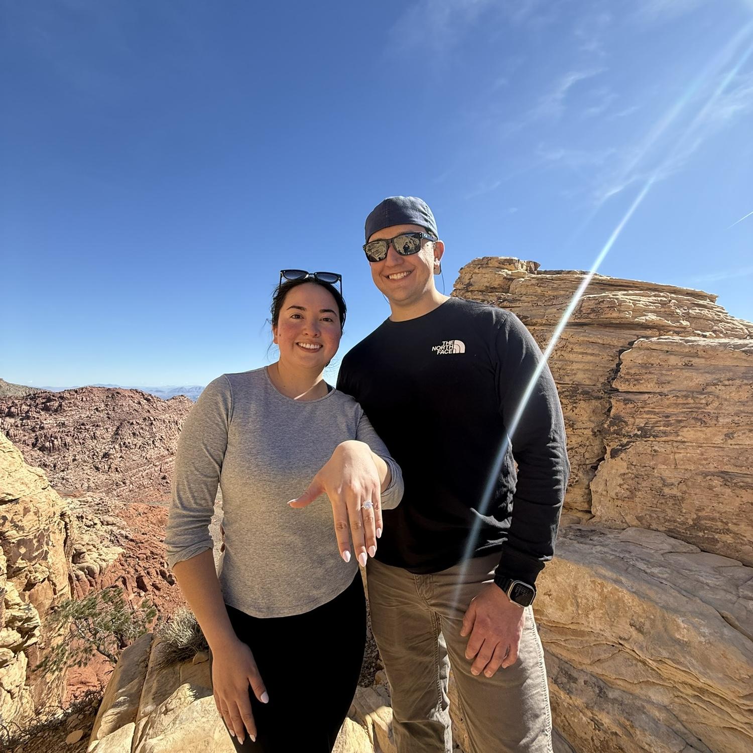 Right after Alex proposed at Red Rock :)