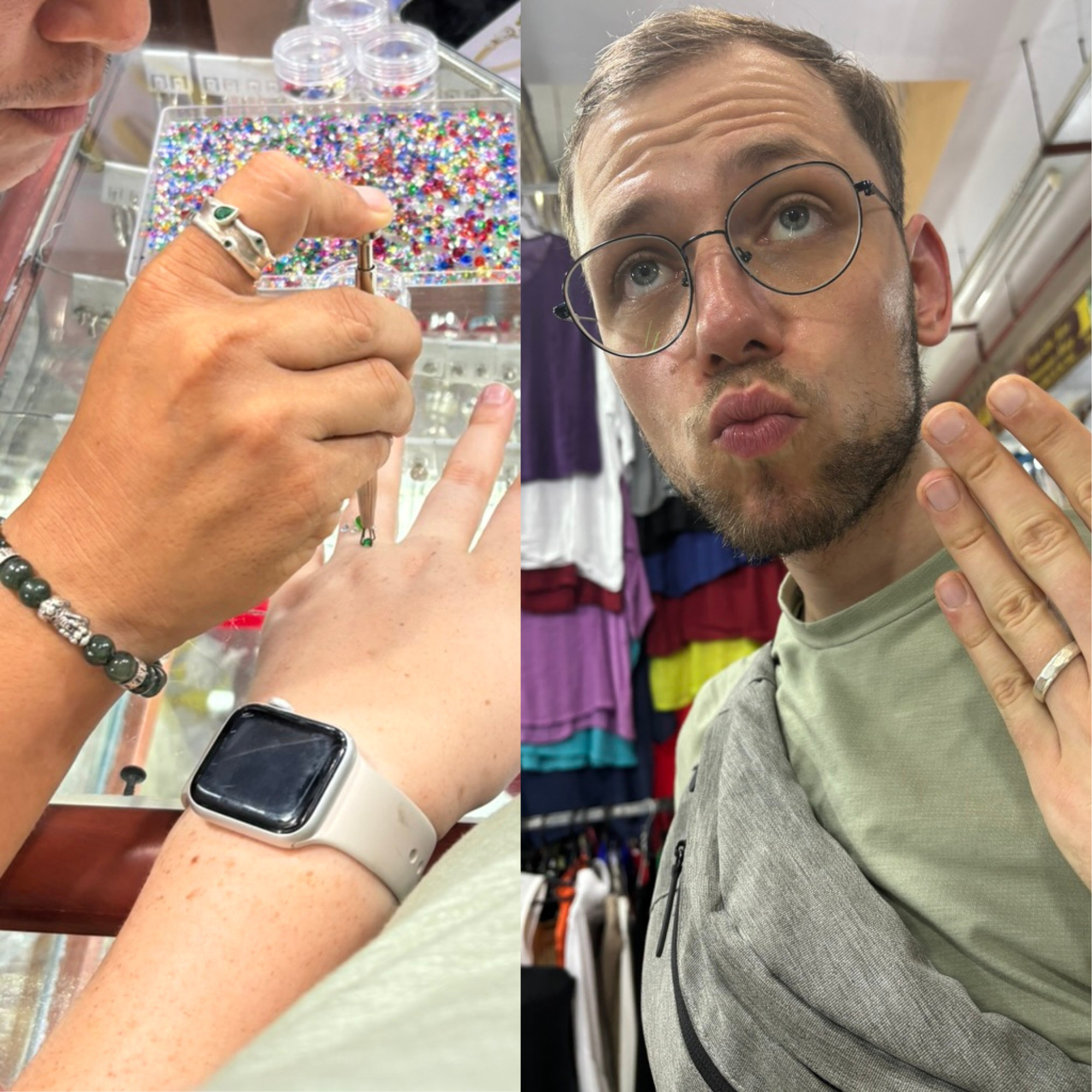 Hier wurden unsere Ringe von Jimmy hergestellt - so cool und einzigartig. Verlobt waren wir aber noch nicht.