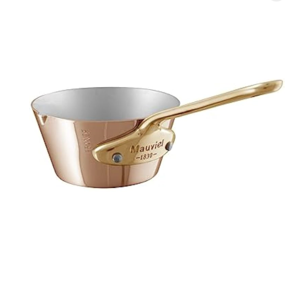 Mauviel Mini Splayed Saute Pan With Pouring Edge & Bronze Handle, Set of 2