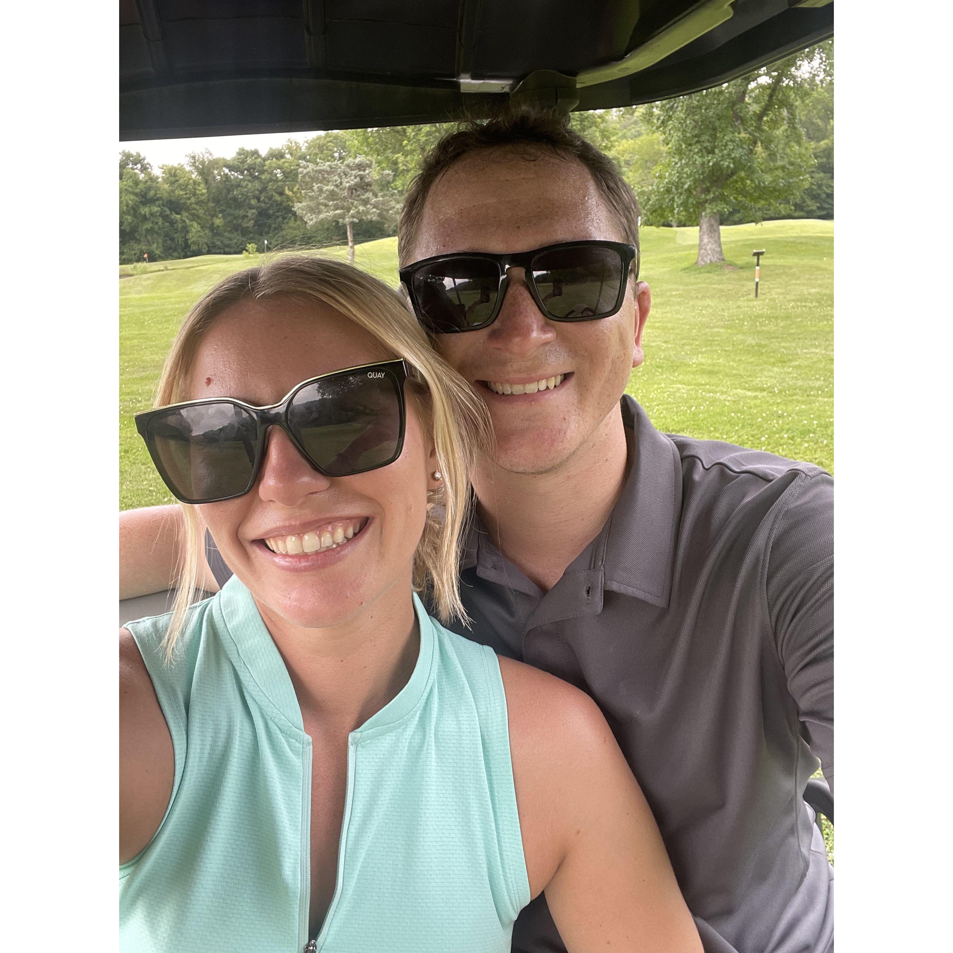 We love golfing together!