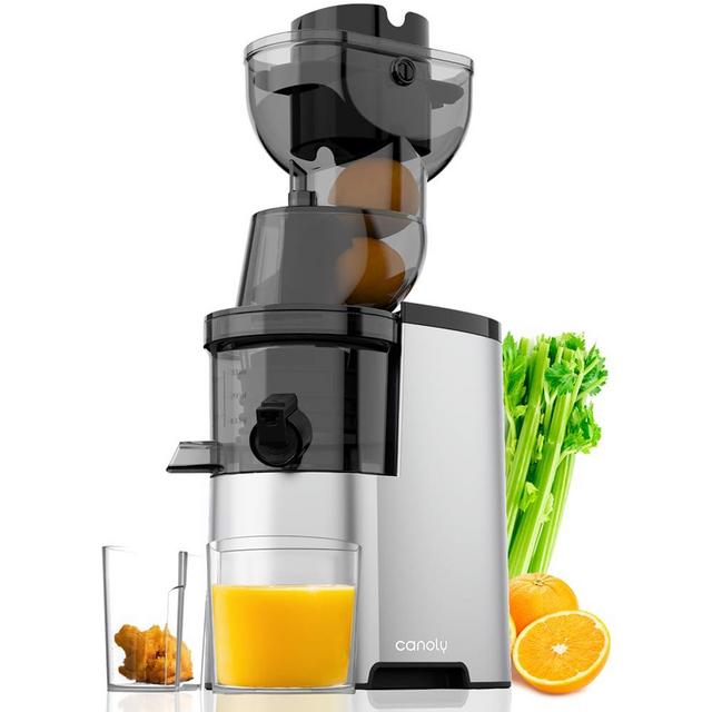 Masticating Juicer, 300W Professional Slow Juicer with 3.5-inch (88mm) Large Feed Chute for Nutrient Fruits and Vegetables, Cold Press Electric Juicer Machines with High Juice Yield, Easy Clean with Brush