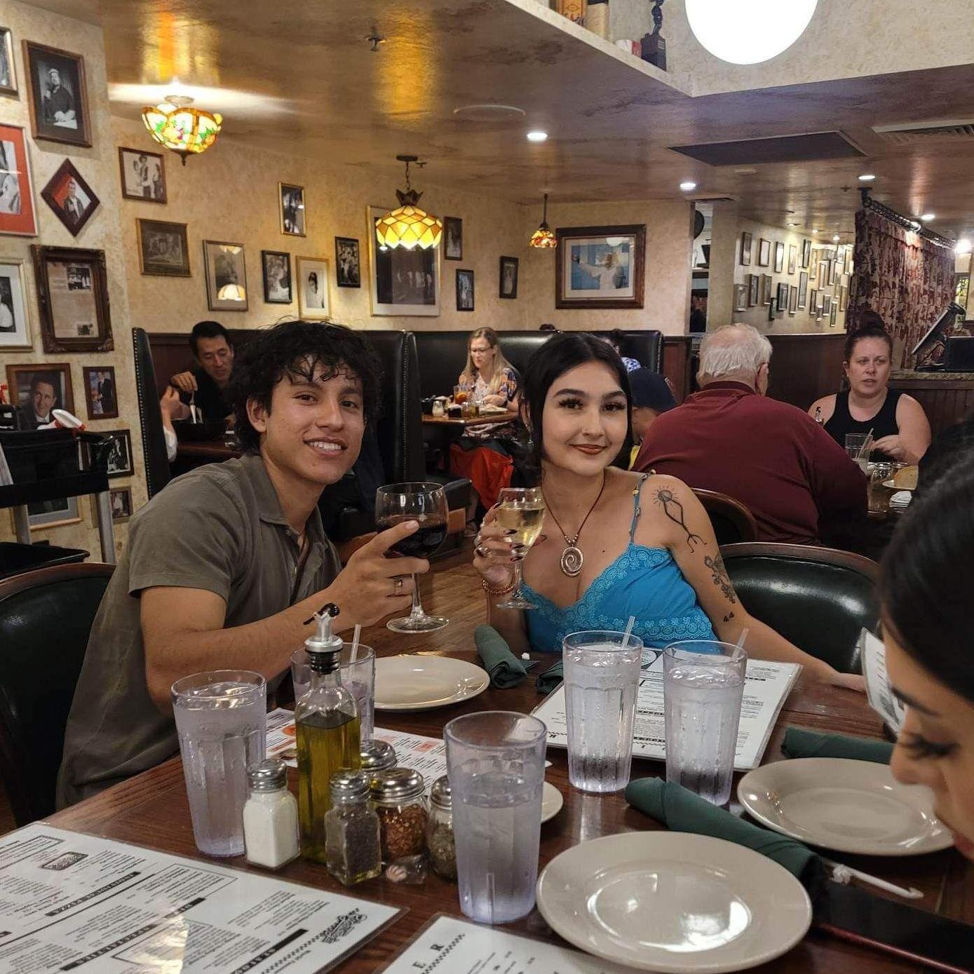 at Rigatoni's for our birthdays!