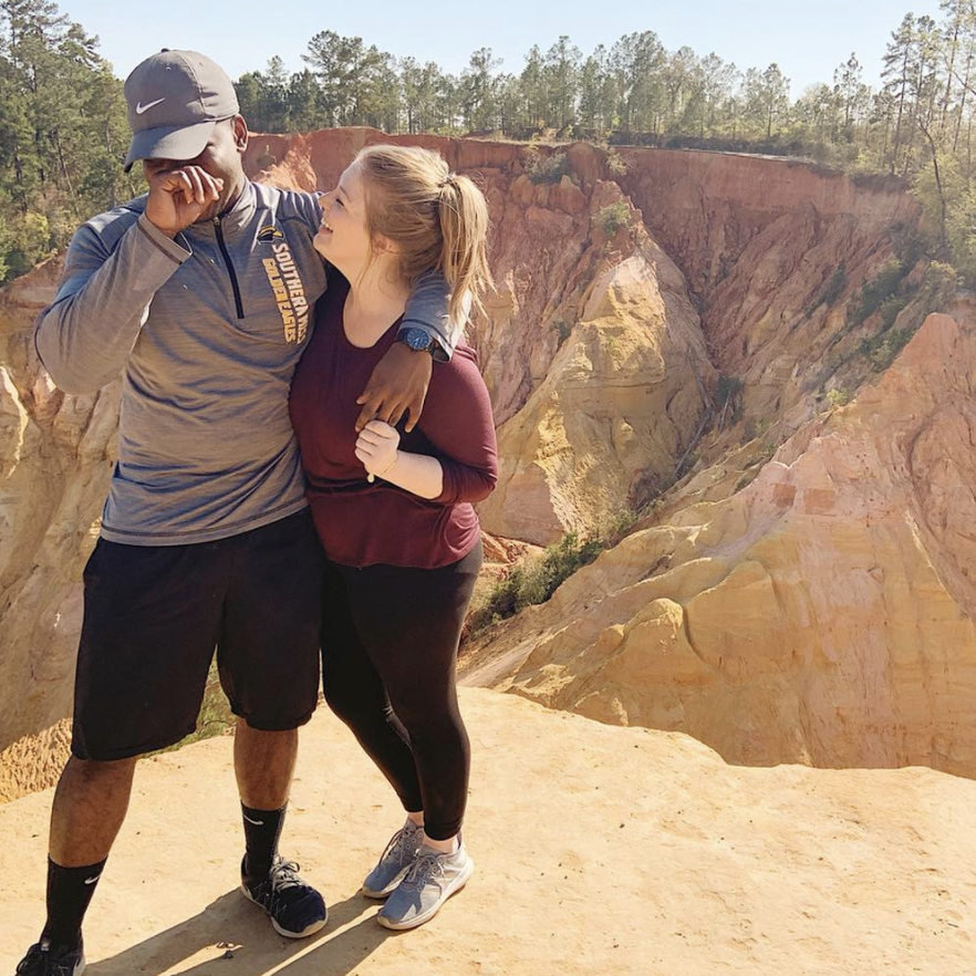 This was the day of our first official date! We spent the day with friends exploring Red Bluff. That night he set up a candlelit picnic with our favorite foods and we made it official.