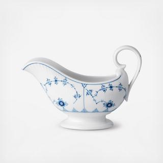 Blue Fluted Sauce Jug